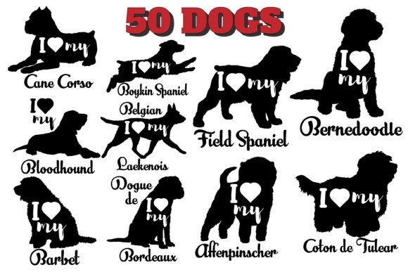 50 Dog Silhouette Breeds SVG: A Designer Review