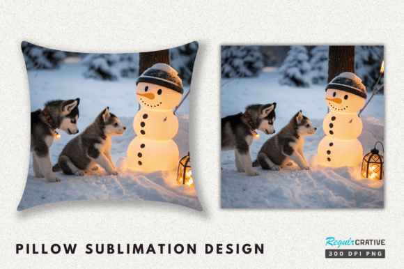 Christmas Dog Pillow, Winter Wonderland