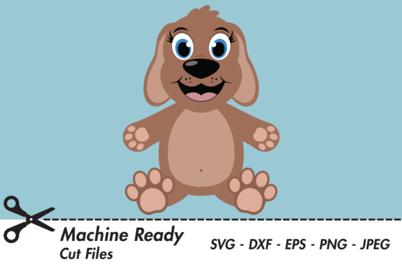 Cute Girl Dog Embroidery Design