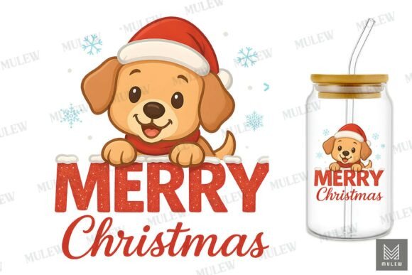 Cute Peeking Dog Merry Christmas PNG: A Designer's Review