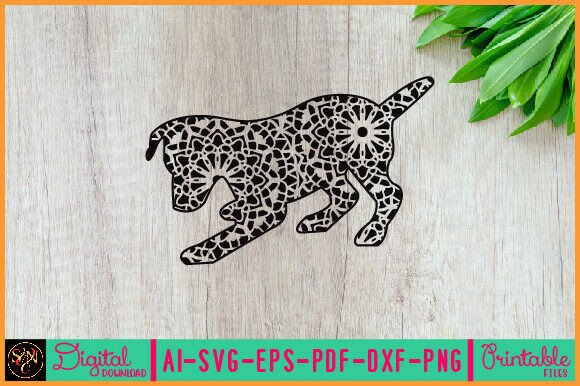 Dog Animal Mandala, Animal Silhouette 24