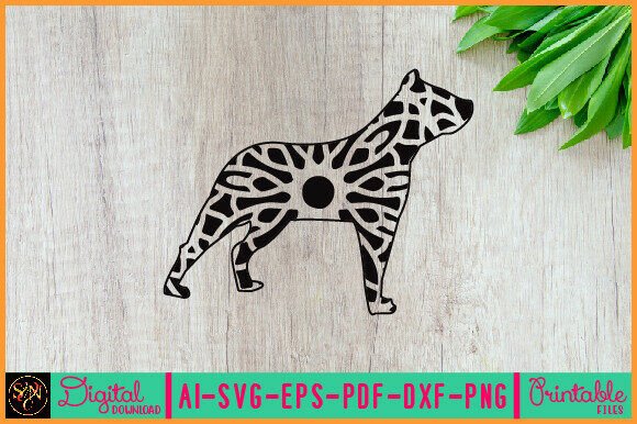 Dog Animal Mandala, Animal Silhouette 8
