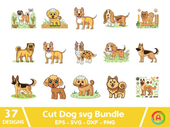 Dog Clipart Dog Bundle