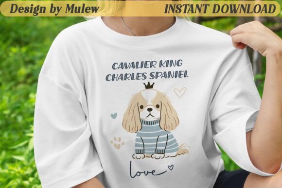 Minimalist Cavalier King Dog PNG: A Designer's Review