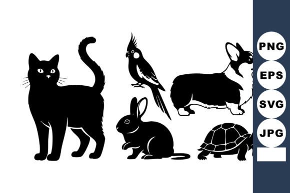 Silhouette Animals Vector Set