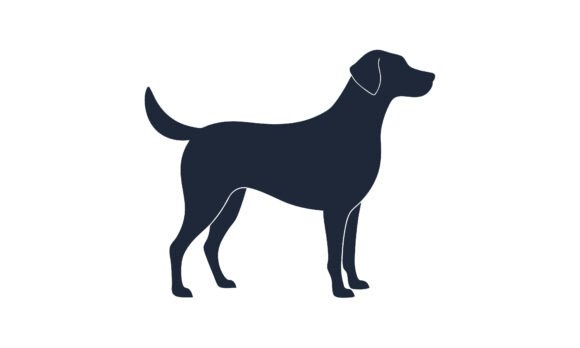 Silhouette of a Black Dog Illustration