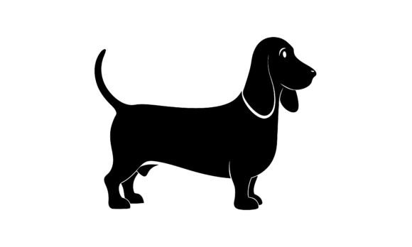 Silhouette of Basset Hound Dog