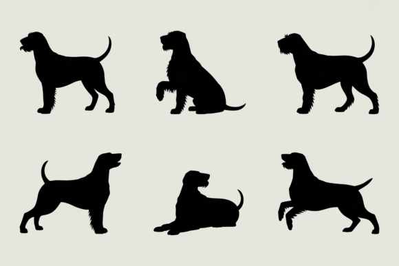 Silhouette of Dog Poses