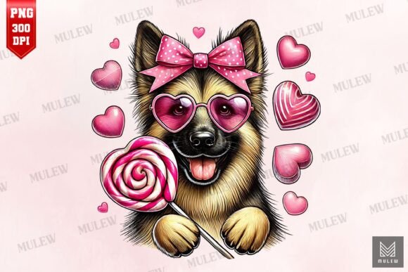 Valentine German Shepherd Dog PNG: A Designer's Review