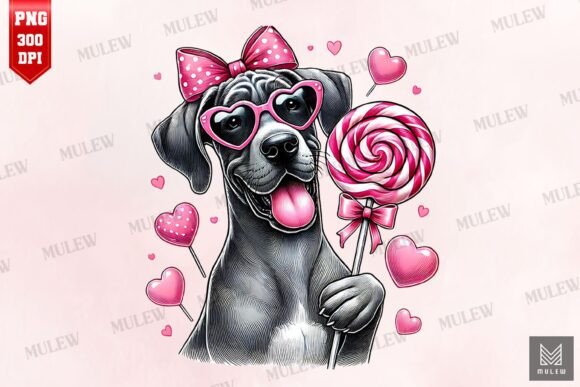 Valentine Great Dane Dog Sublimation PNG Review