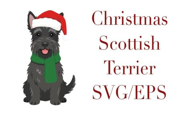 Vector Christmas Scottish Terrier